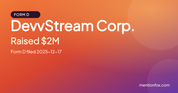 DevvStream Corp.: Raised $2M, Form D filed 2025-12-17