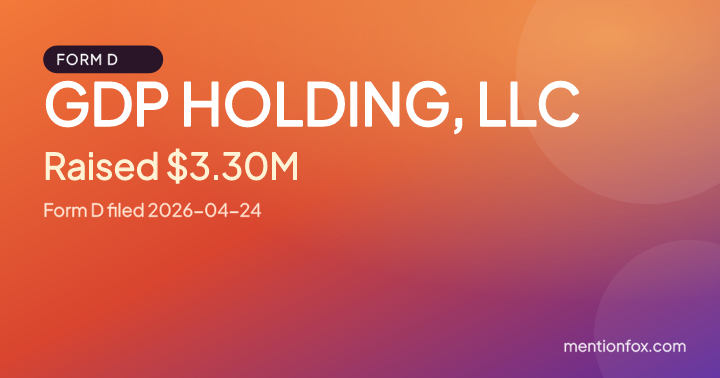 GDP HOLDING, LLC: Raised $3.30M, Form D filed 2026-04-24