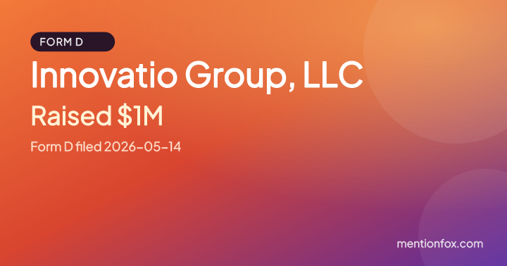 Innovatio Group, LLC: Raised $1M, Form D filed 2026-05-14