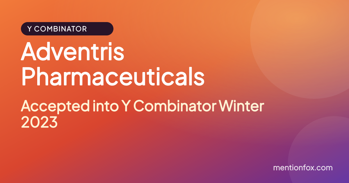 Adventris Pharmaceuticals: Accepted into Y Combinator Winter 2023