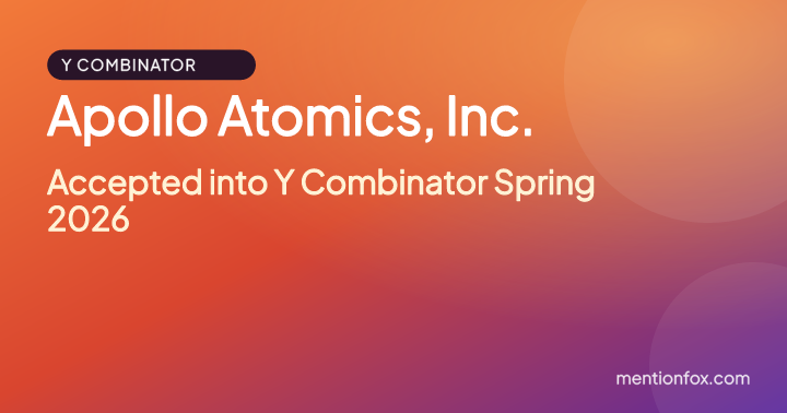 Apollo Atomics, Inc.: Accepted into Y Combinator Spring 2026