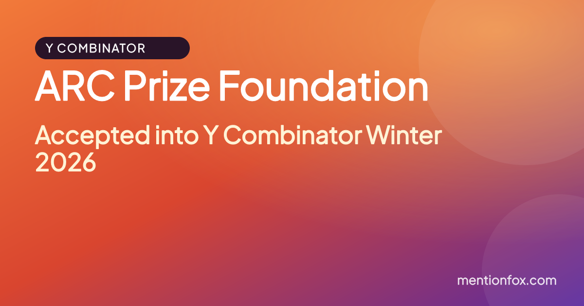 ARC Prize Foundation: Accepted into Y Combinator Winter 2026