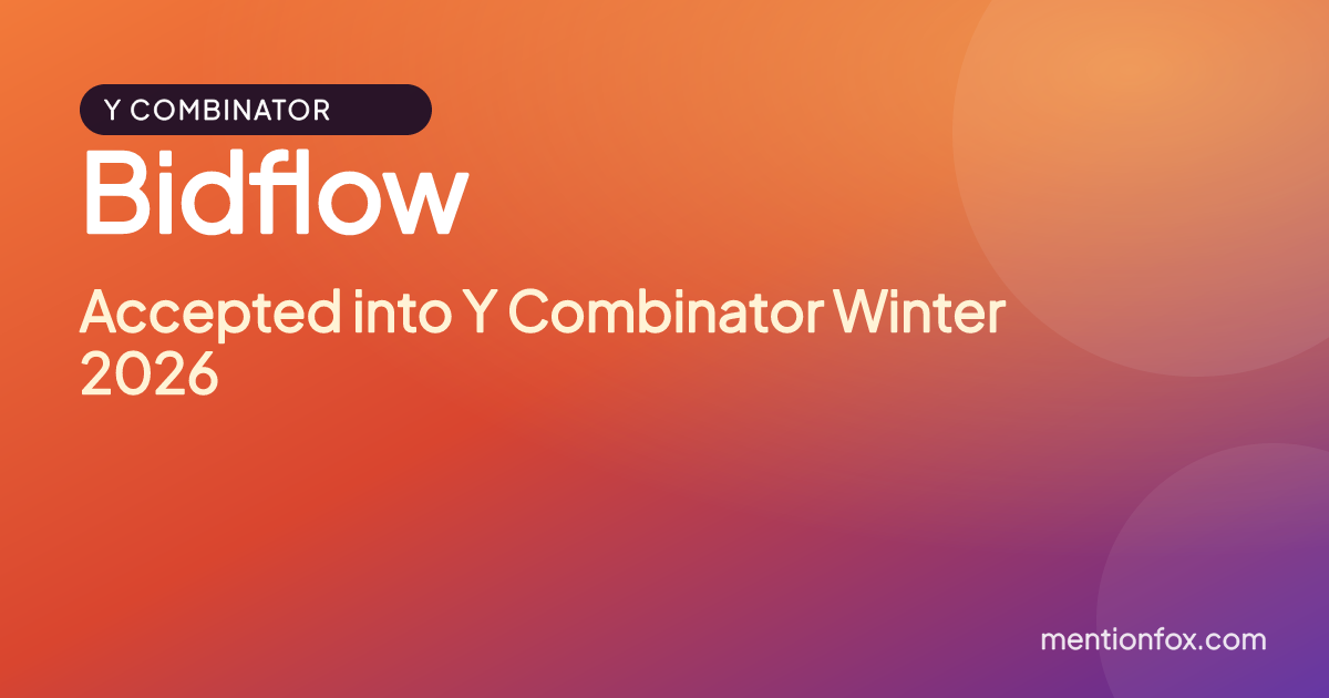 Bidflow: Accepted into Y Combinator Winter 2026