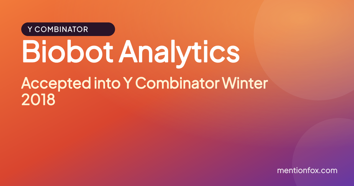Biobot Analytics: Accepted into Y Combinator Winter 2018