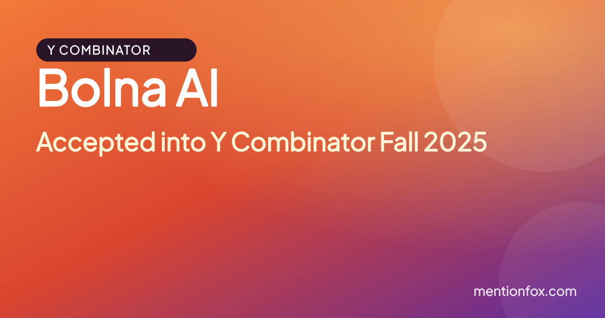 Bolna AI: Accepted into Y Combinator Fall 2025