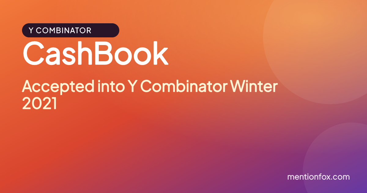 CashBook: Accepted into Y Combinator Winter 2021