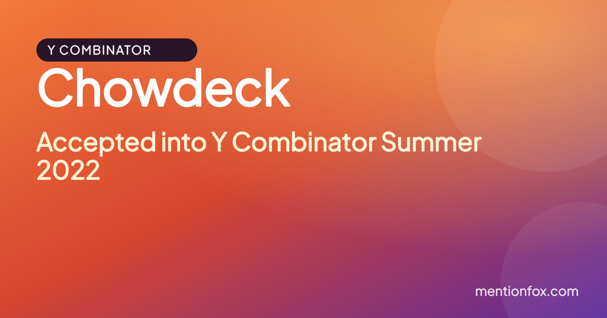 Chowdeck: Accepted into Y Combinator Summer 2022