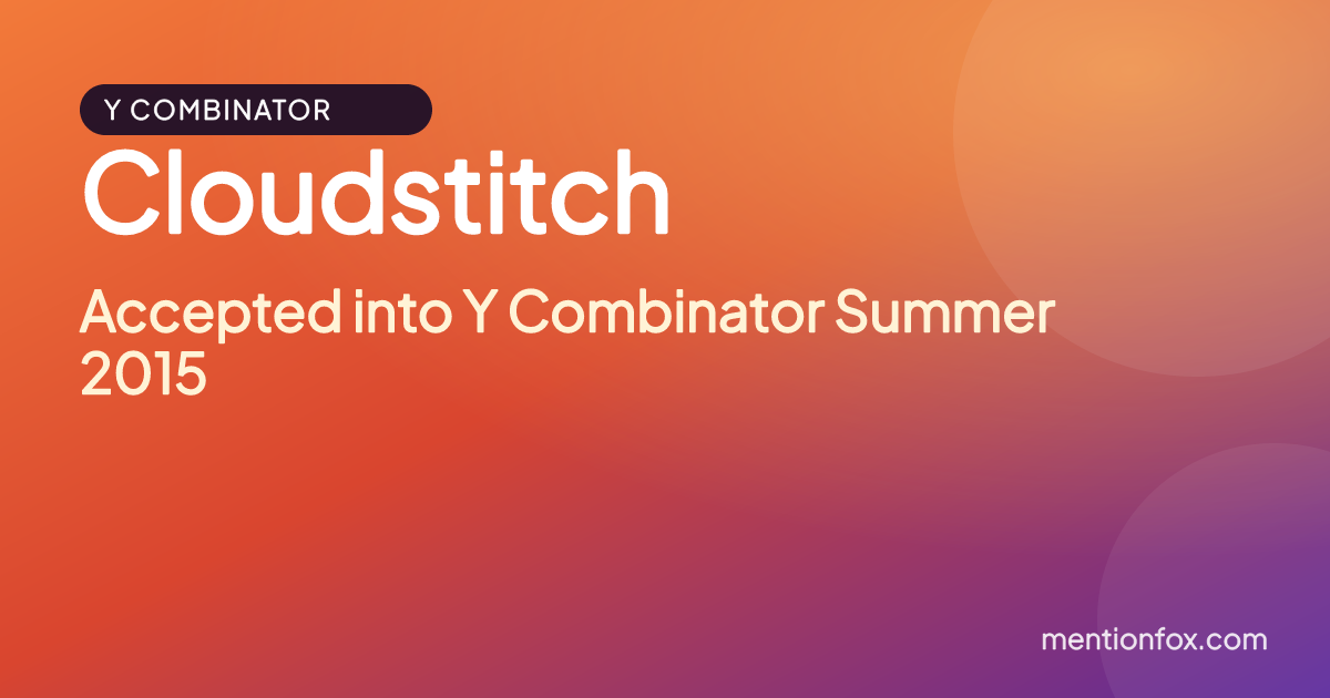 Cloudstitch: Accepted into Y Combinator Summer 2015