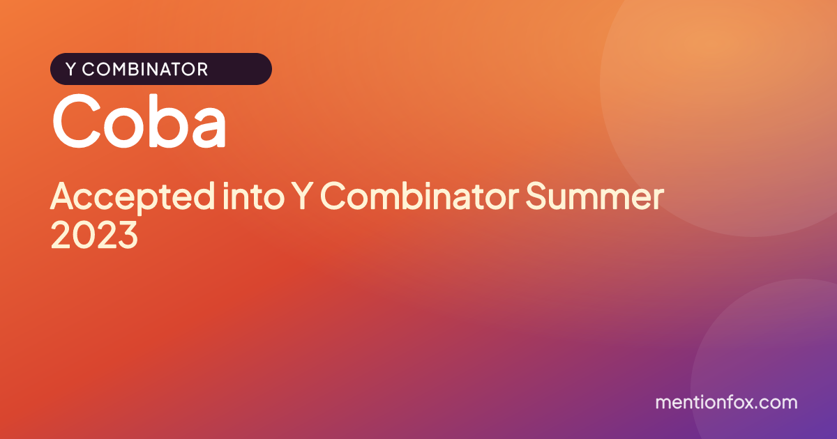 Coba: Accepted into Y Combinator Summer 2023