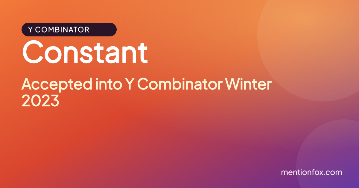 Constant: Accepted into Y Combinator Winter 2023