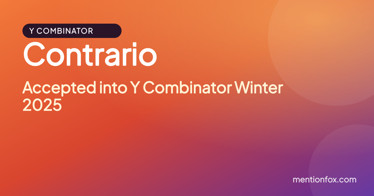 Contrario: Accepted into Y Combinator Winter 2025