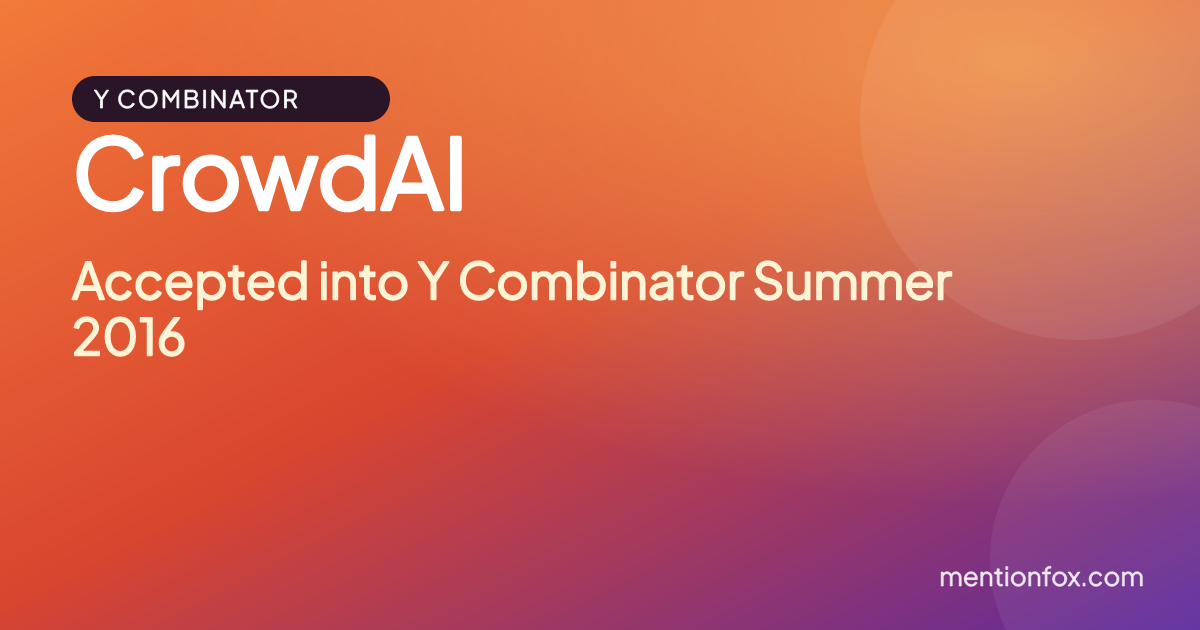 CrowdAI: Accepted into Y Combinator Summer 2016
