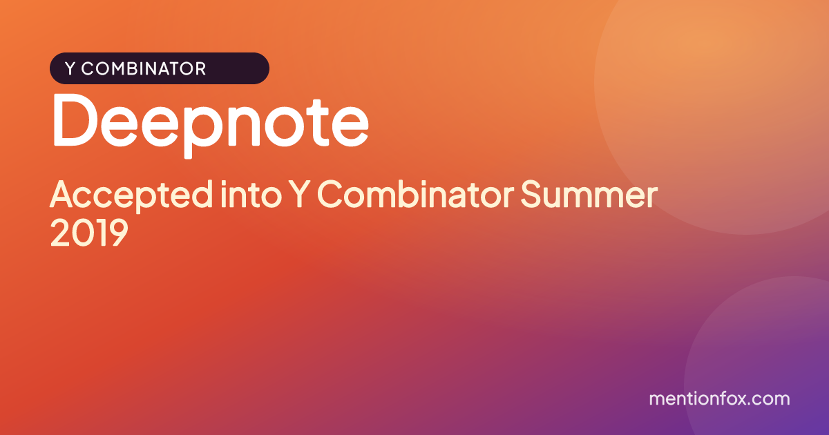 Deepnote: Accepted into Y Combinator Summer 2019