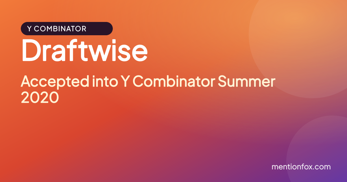 Draftwise: Accepted into Y Combinator Summer 2020