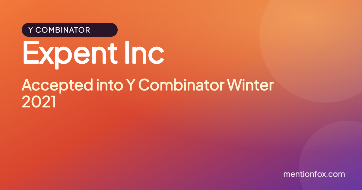 Expent Inc: Accepted into Y Combinator Winter 2021