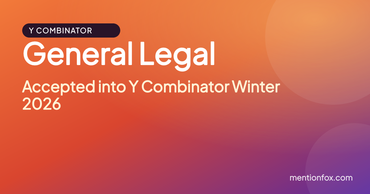 General Legal: Accepted into Y Combinator Winter 2026