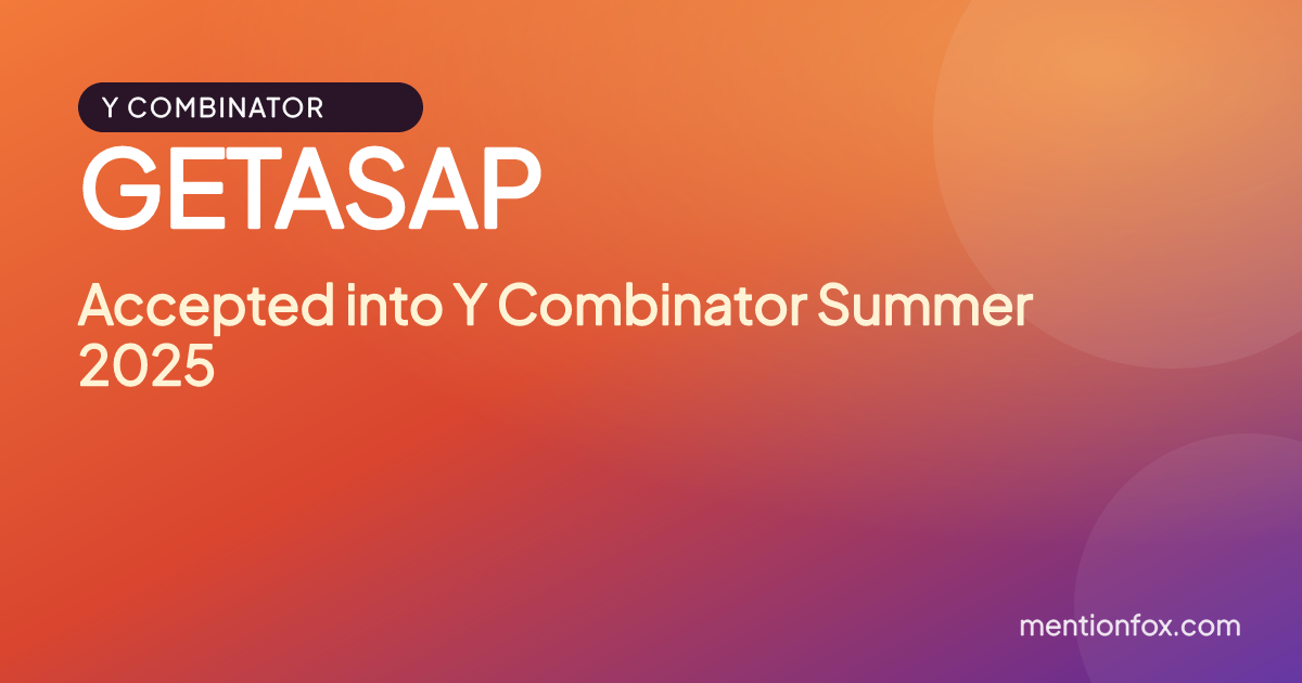 GETASAP: Accepted into Y Combinator Summer 2025