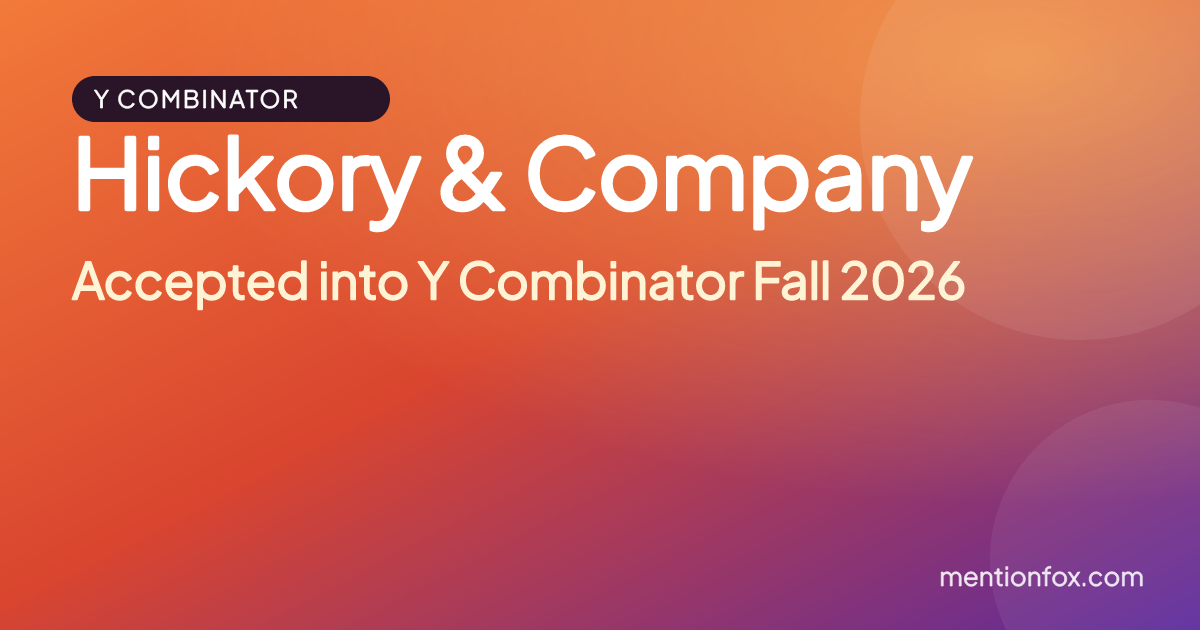Hickory & Company: Accepted into Y Combinator Fall 2026
