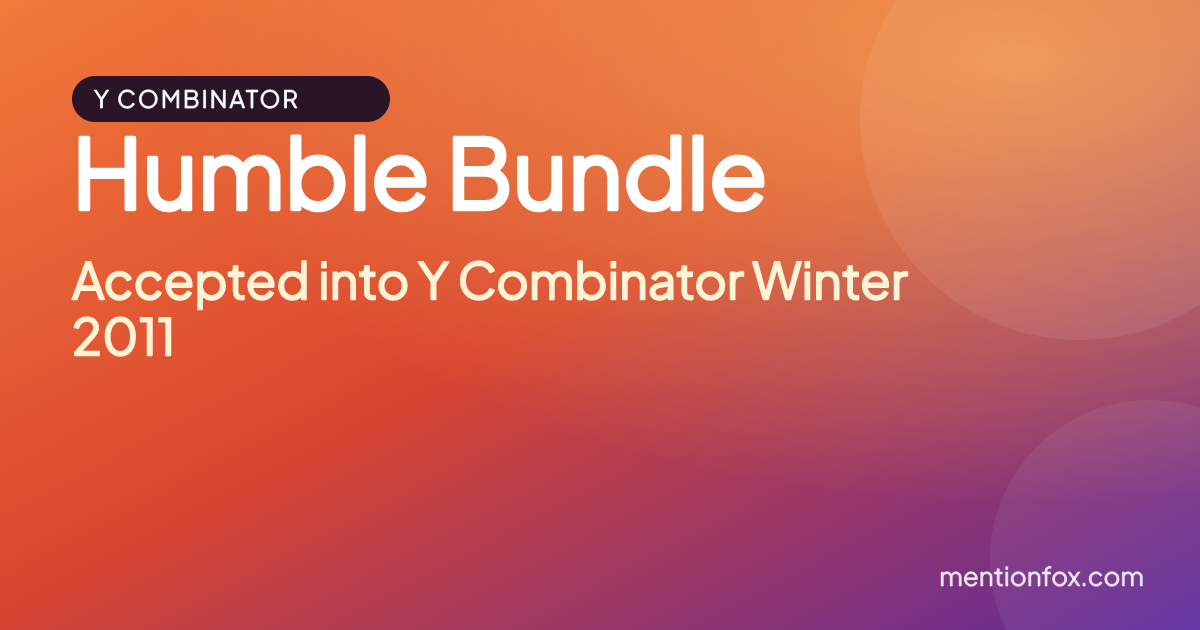 Humble Bundle: Accepted into Y Combinator Winter 2011