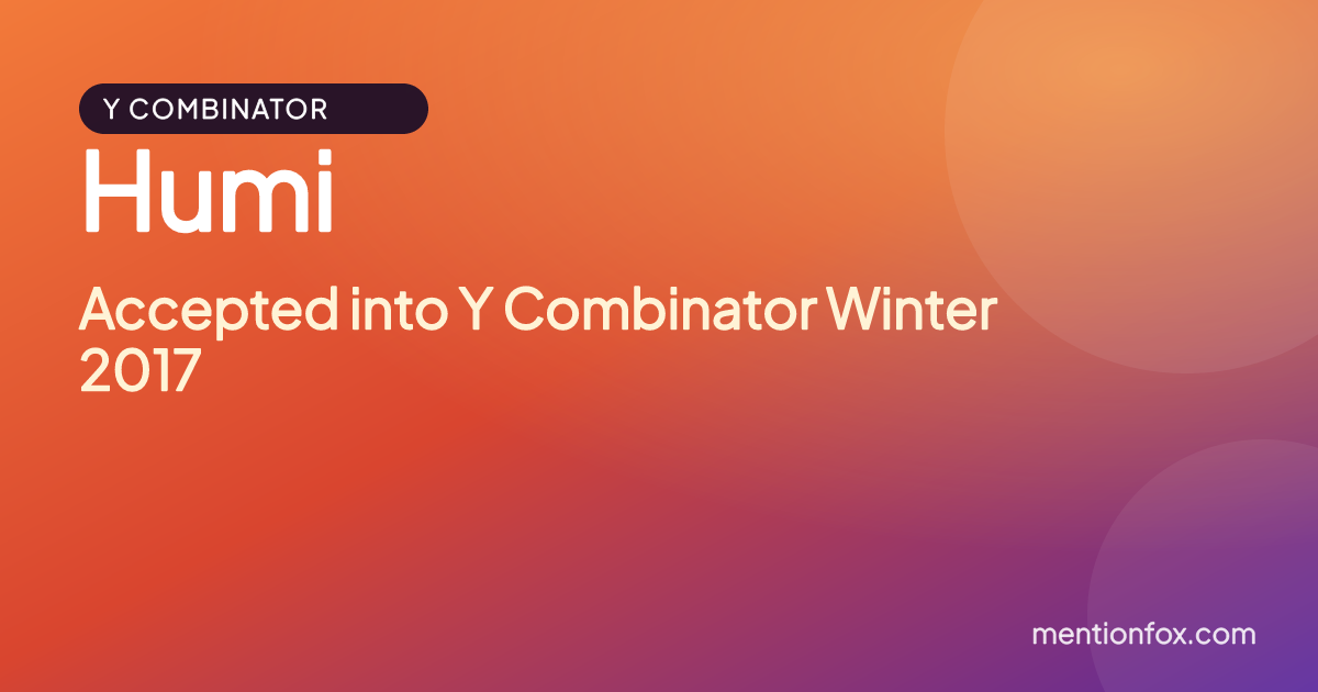 Humi: Accepted into Y Combinator Winter 2017
