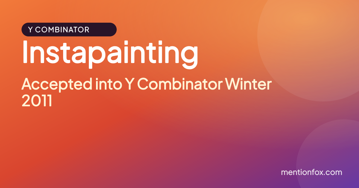Instapainting: Accepted into Y Combinator Winter 2011