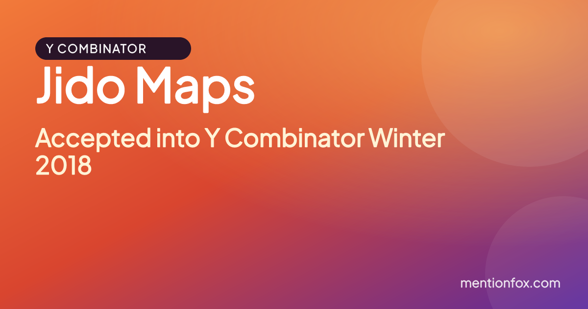 Jido Maps: Accepted into Y Combinator Winter 2018