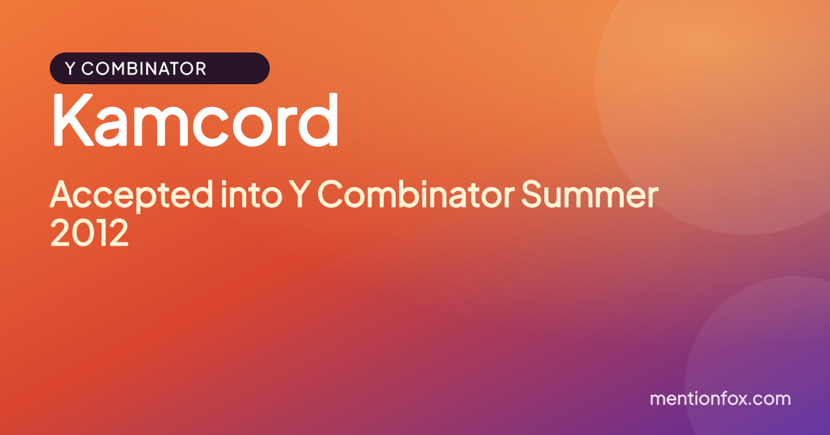 Kamcord: Accepted into Y Combinator Summer 2012