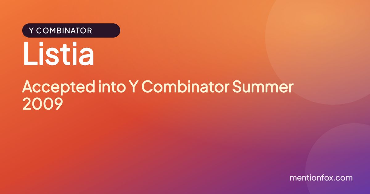 Listia: Accepted into Y Combinator Summer 2009