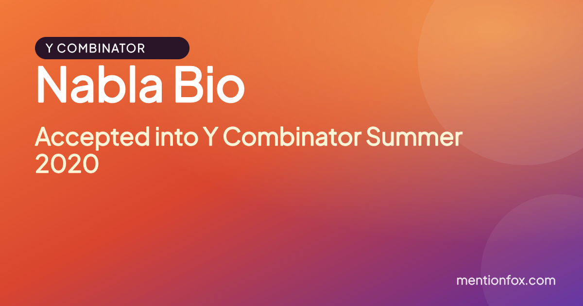 Nabla Bio: Accepted into Y Combinator Summer 2020