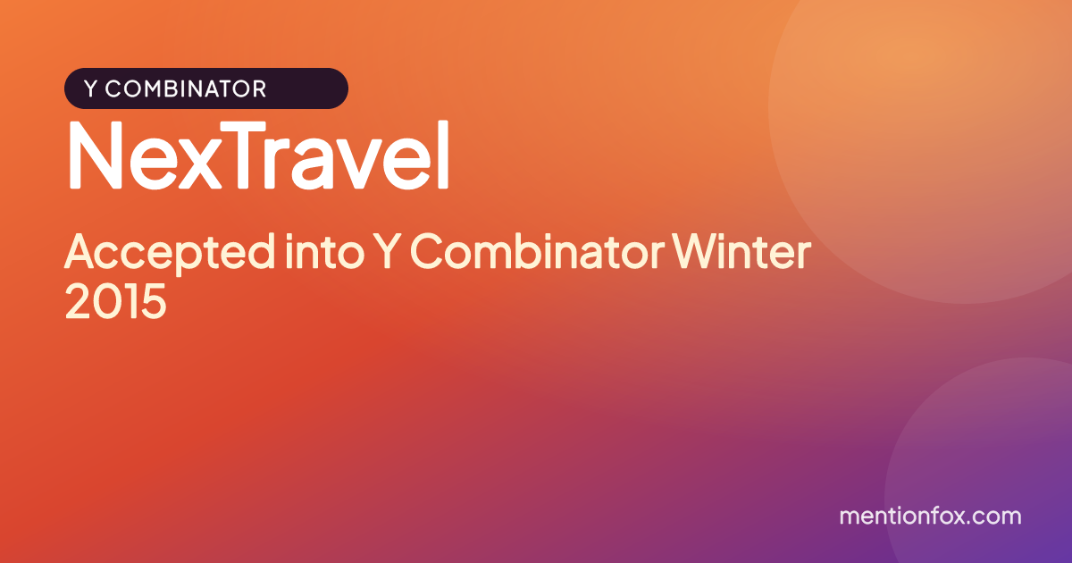 NexTravel: Accepted into Y Combinator Winter 2015