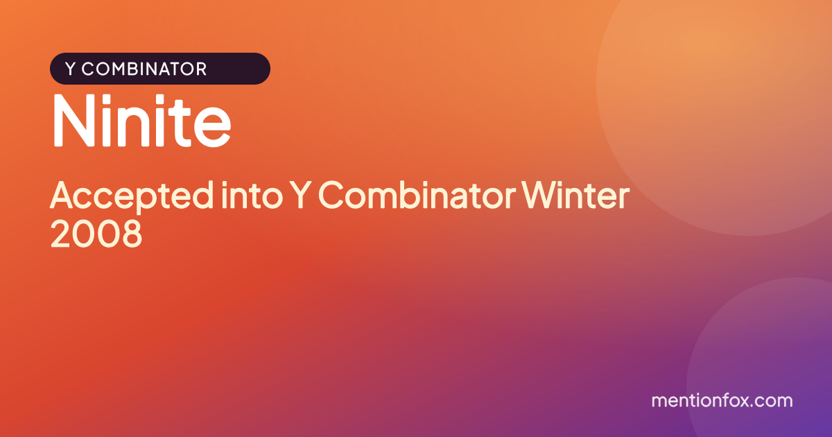 Ninite: Accepted into Y Combinator Winter 2008