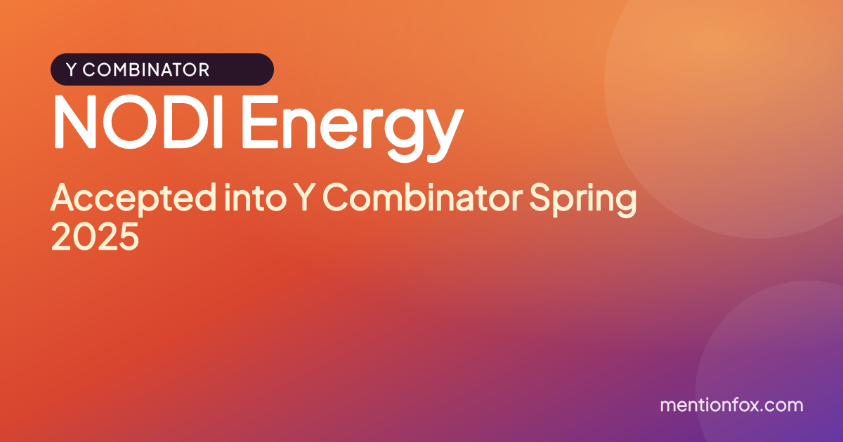 NODI Energy: Accepted into Y Combinator Spring 2025