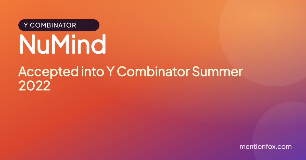 NuMind: Accepted into Y Combinator Summer 2022