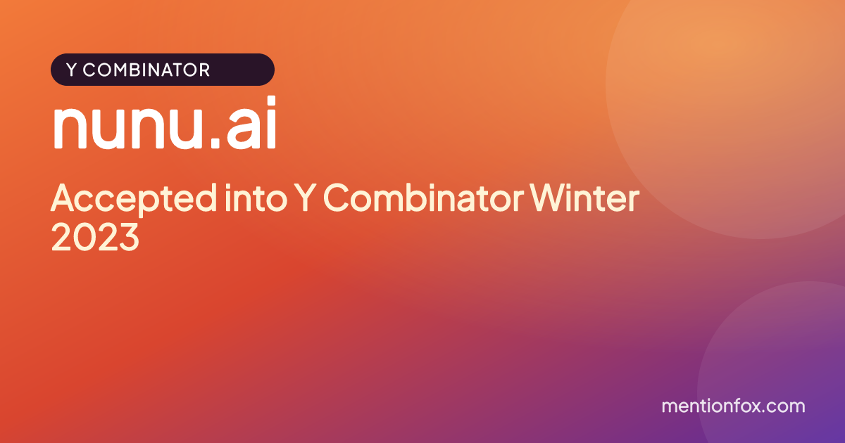 nunu.ai: Accepted into Y Combinator Winter 2023