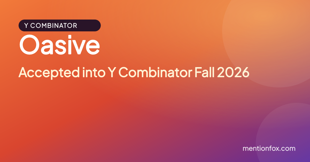 Oasive: Accepted into Y Combinator Fall 2026