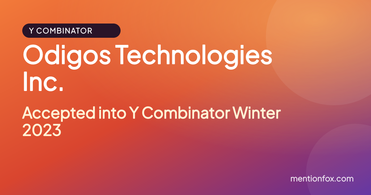 Odigos Technologies Inc.: Accepted into Y Combinator Winter 2023