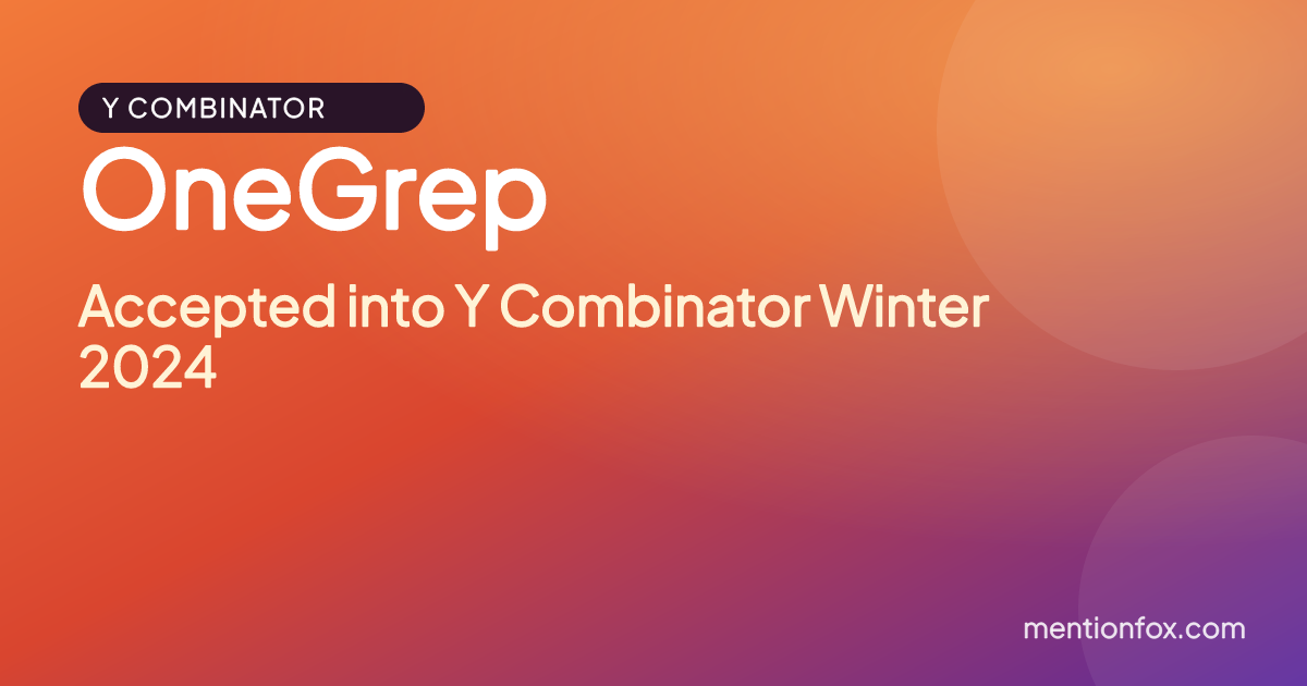 OneGrep: Accepted into Y Combinator Winter 2024
