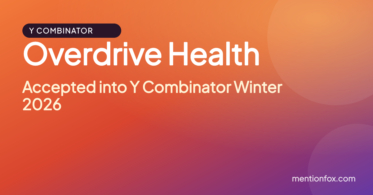 Overdrive Health: Accepted into Y Combinator Winter 2026