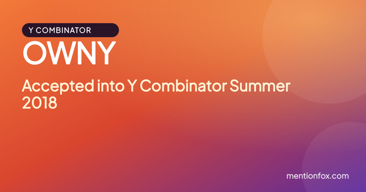 OWNY: Accepted into Y Combinator Summer 2018
