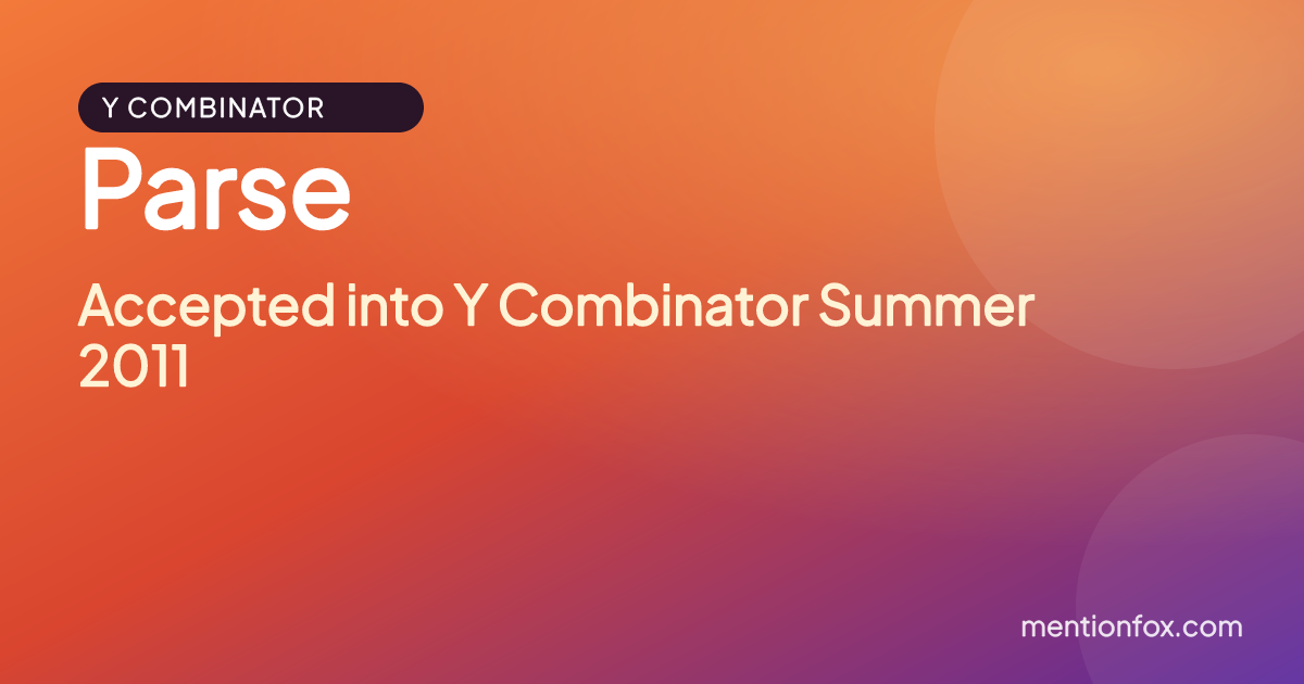 Parse: Accepted into Y Combinator Summer 2011