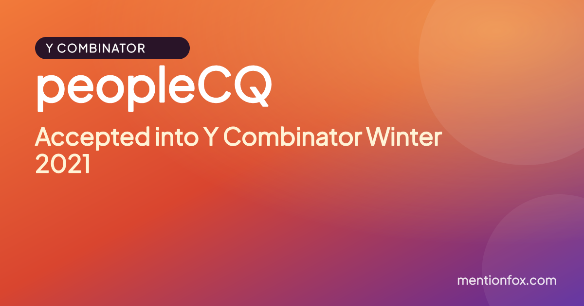 peopleCQ: Accepted into Y Combinator Winter 2021
