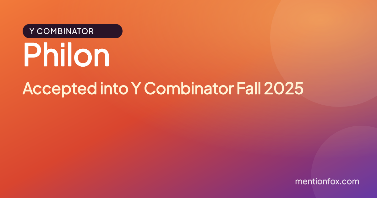 Philon: Accepted into Y Combinator Fall 2025