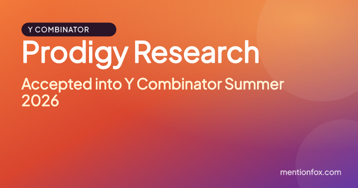 Prodigy Research: Accepted into Y Combinator Summer 2026