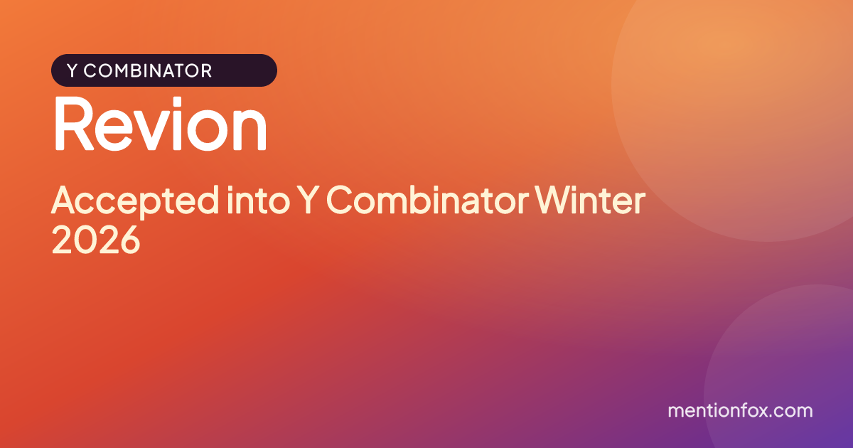 Revion: Accepted into Y Combinator Winter 2026