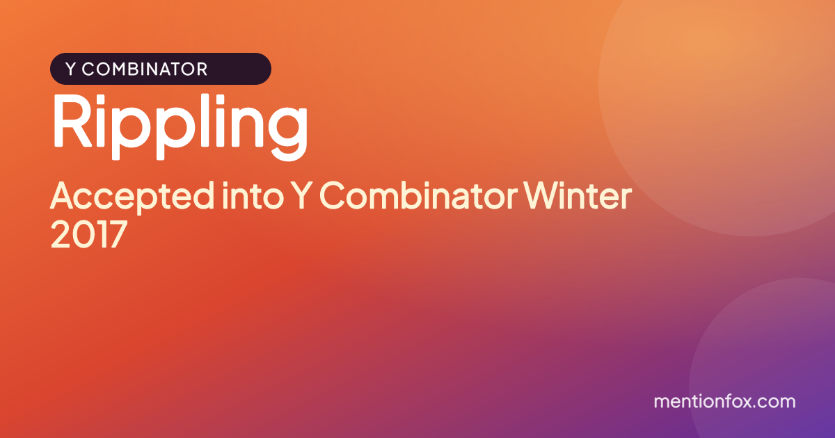 Rippling: Accepted into Y Combinator Winter 2017