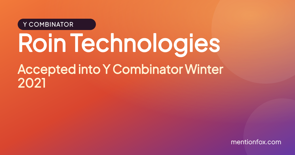 Roin Technologies: Accepted into Y Combinator Winter 2021