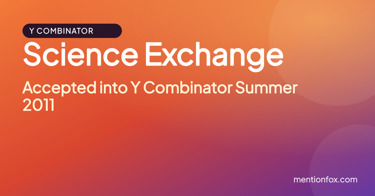 Science Exchange: Accepted into Y Combinator Summer 2011