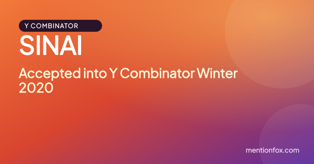 SINAI: Accepted into Y Combinator Winter 2020