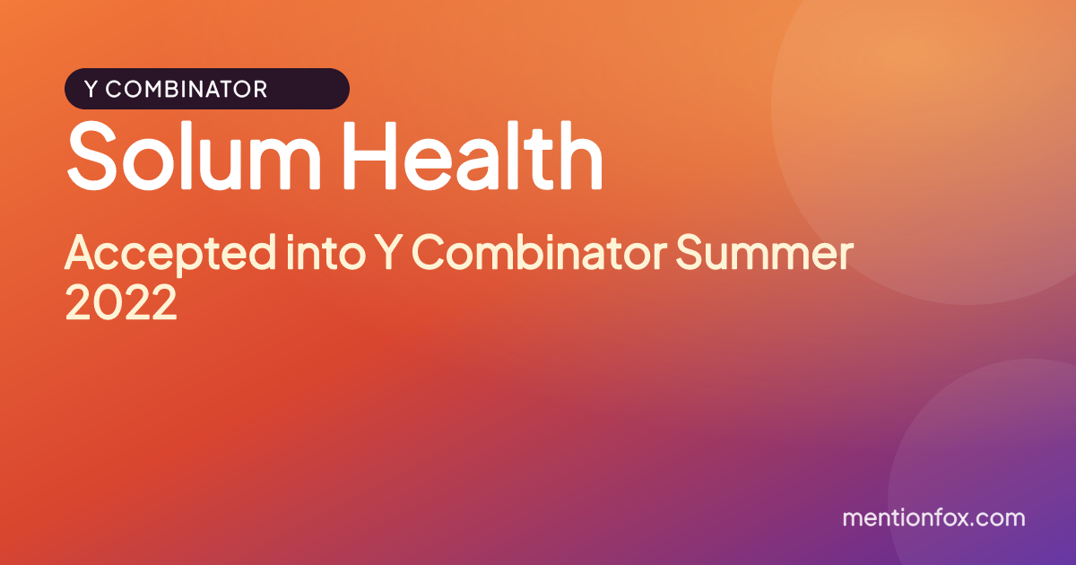 Solum Health: Accepted into Y Combinator Summer 2022