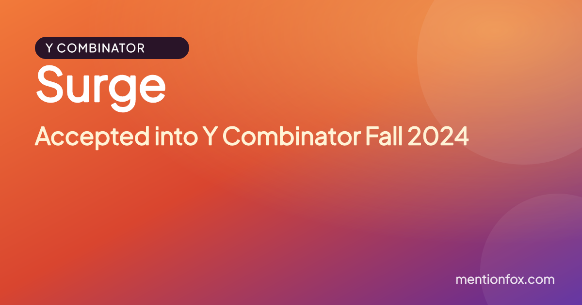 Surge: Accepted into Y Combinator Fall 2024